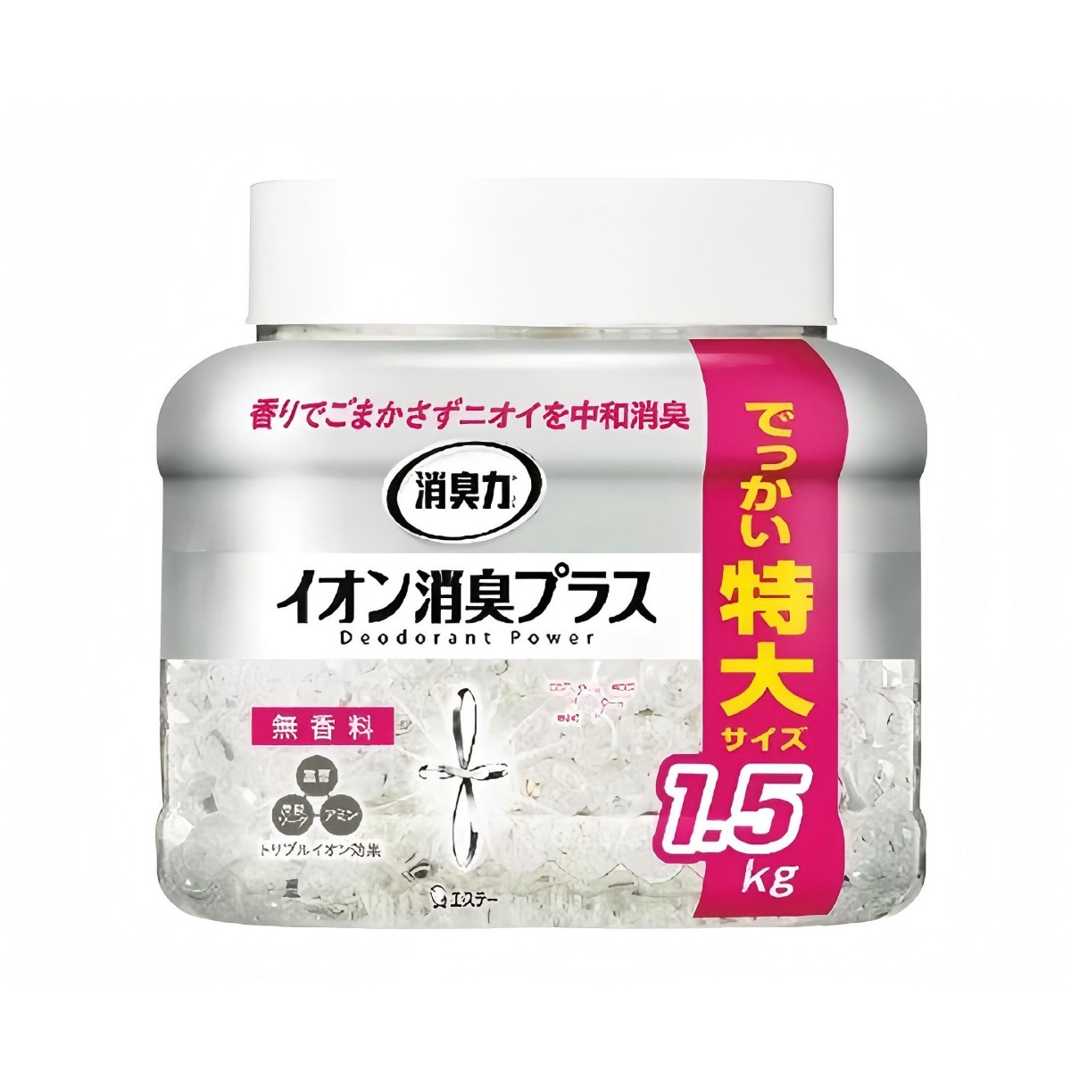ST- 消臭力クリアビーズ イオン消臭プラス 特大 本体 無香料 1.5㎏
