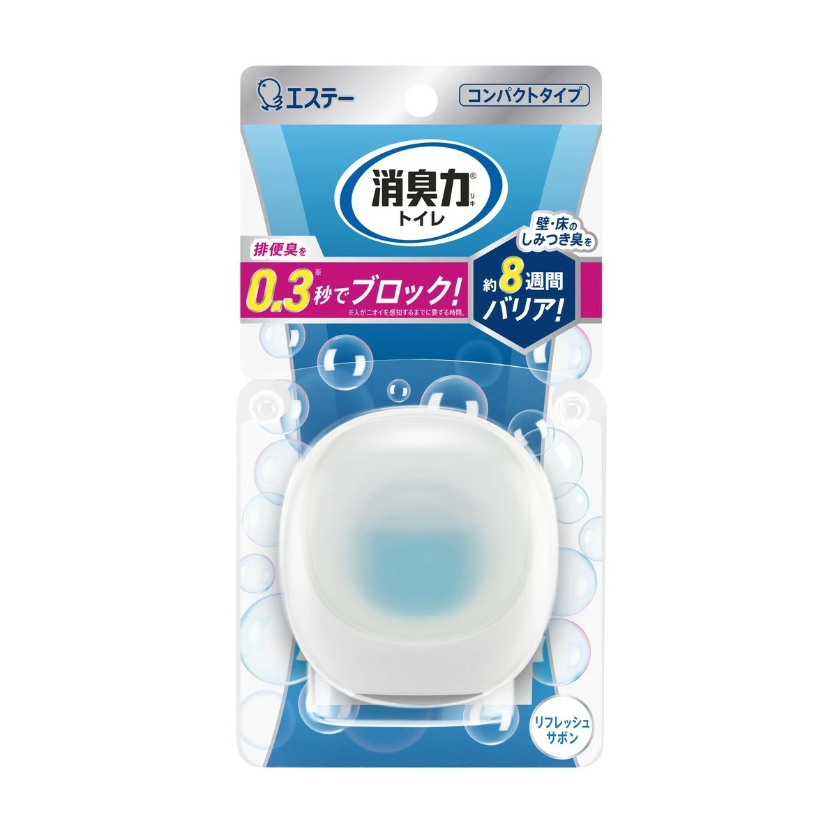 ST- 消臭力 コンパクト トイレ用 本体 リフレッシュサボン 1個
