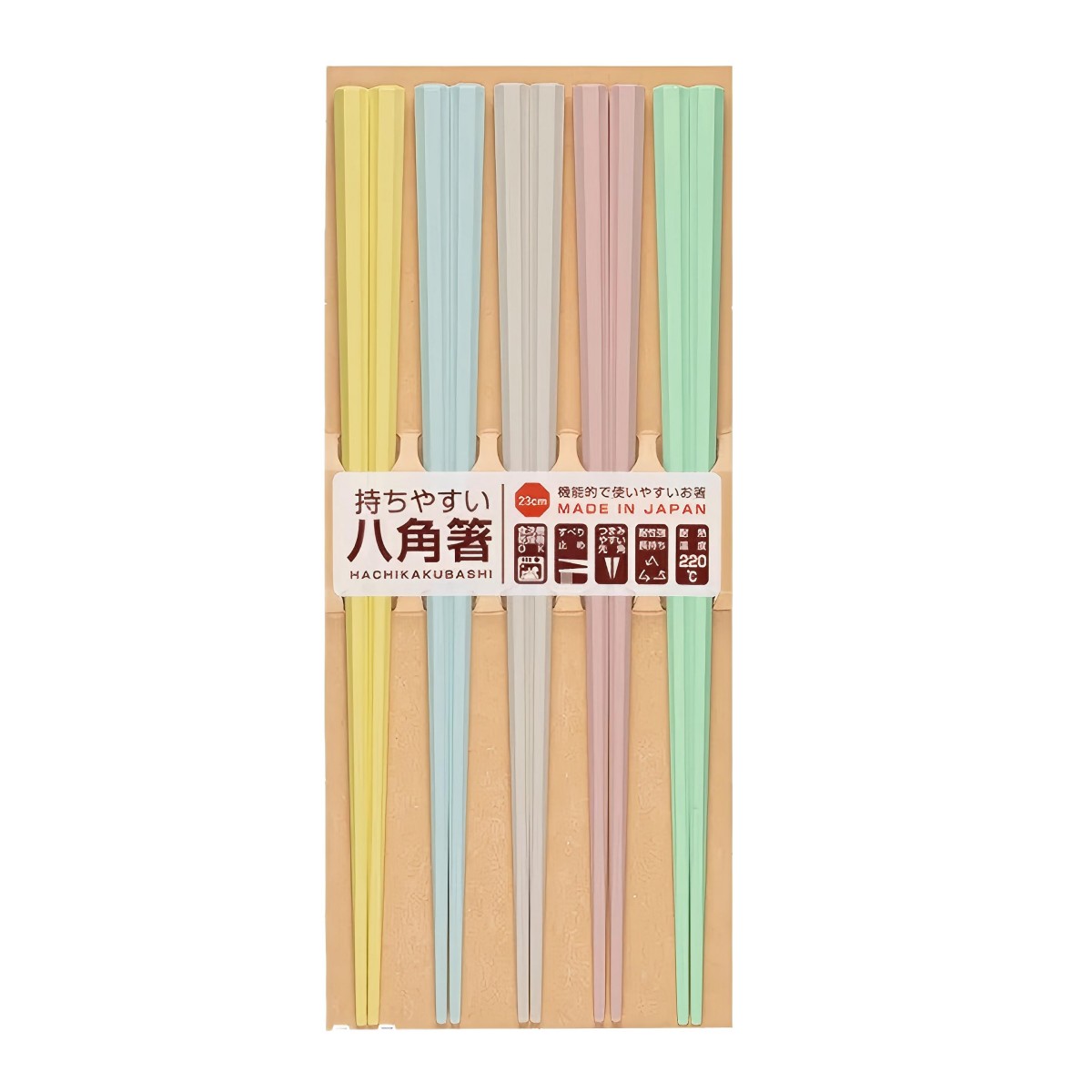 SUNLIFE- 八角 PBT 箸 パステル 23cm 5雙